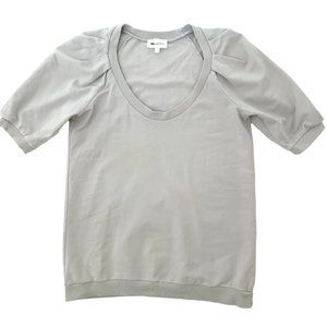 ATHE VANESSA BRUNO Scoop neck knit top sz 1 S puff sleeves